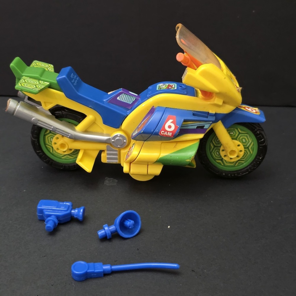 TMNT Channel 6 News Motorcycle Cycle Teenage Mutant Ninja‎ Turtles 1991 Vtg